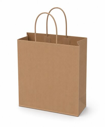PREMIUM - Brązowy prążkowany papier